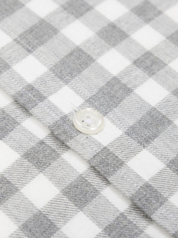 Danny grey check flannel shirt - Button down collar