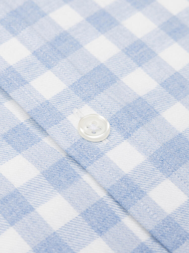 Danny Sky Check Flannel Shirt  - Button down collar