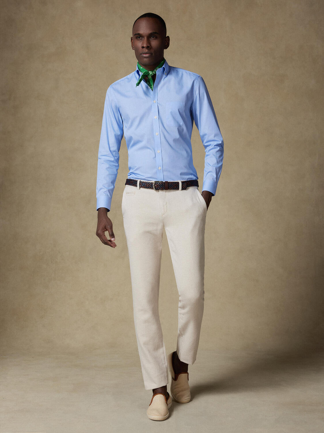 Daria hemelsblauw poplin overhemd - Button-down kraag