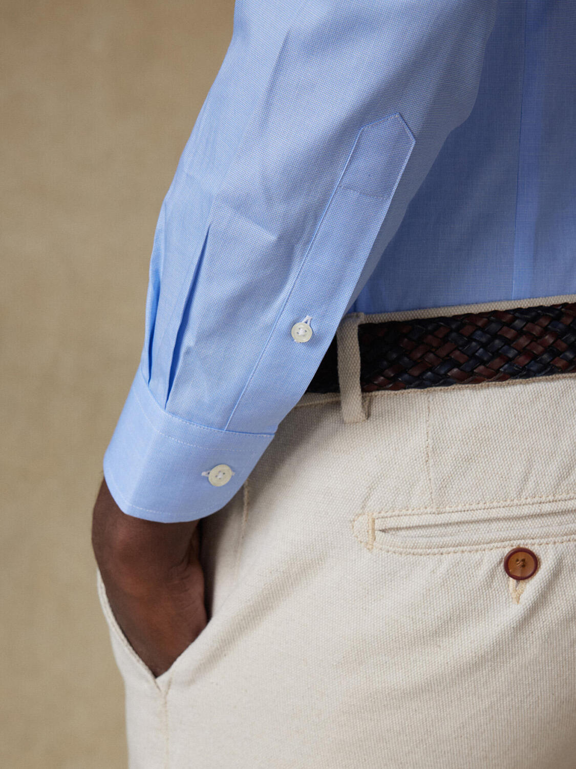 Daria hemelsblauw poplin overhemd - Button-down kraag