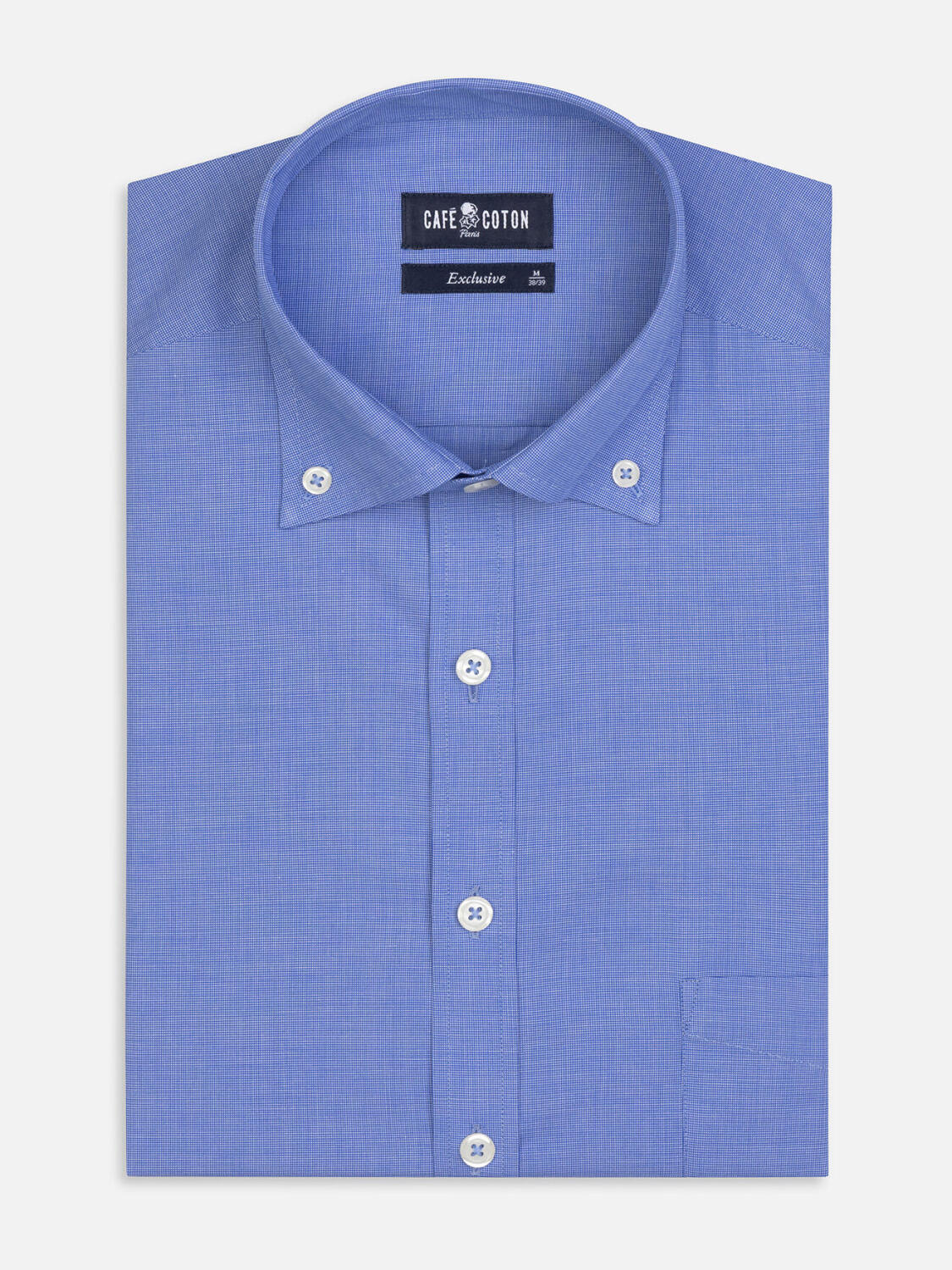 Daria blauw poplin overhemd - Button-down kraag