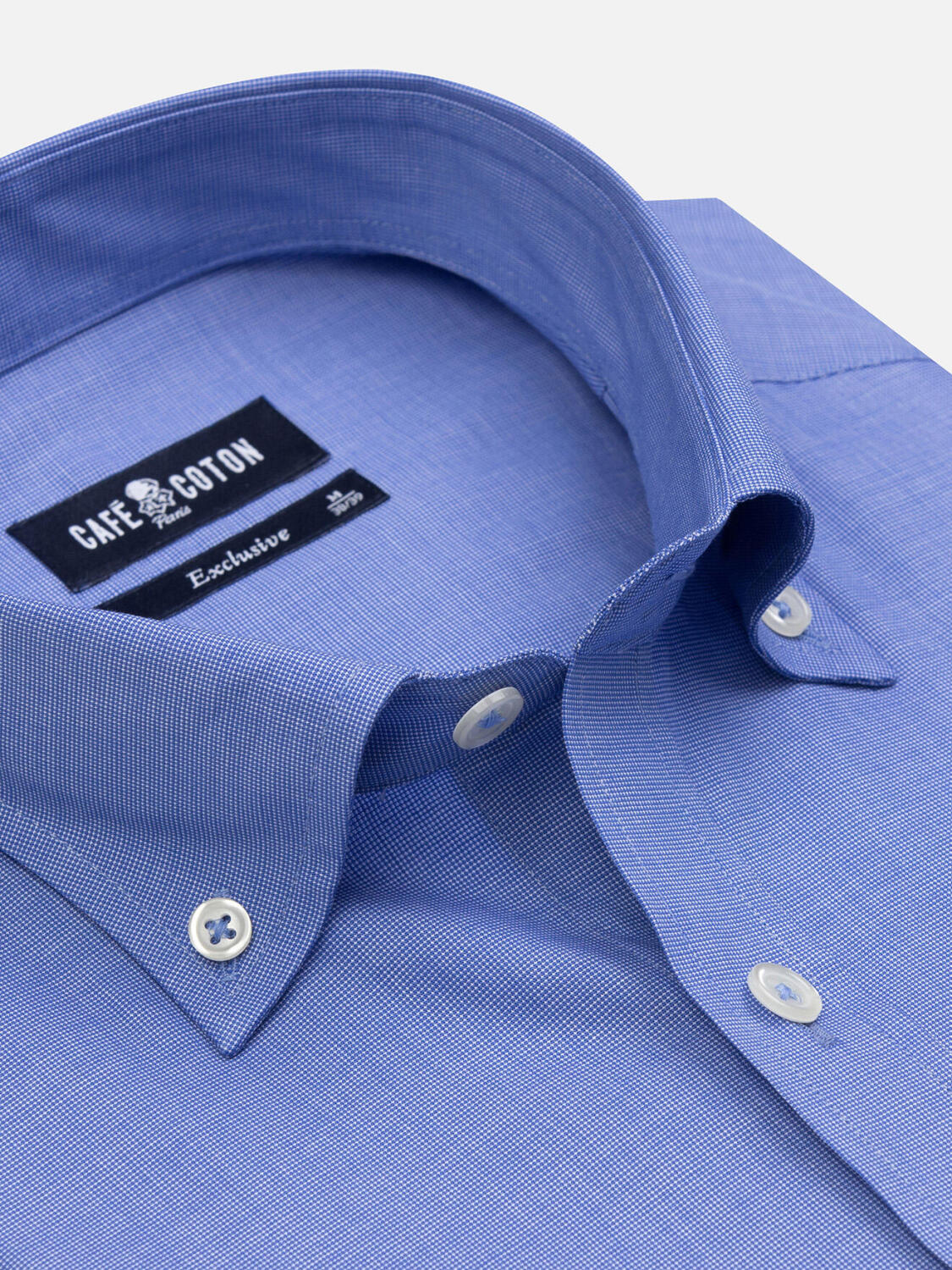 Daria blauw poplin overhemd - Button-down kraag