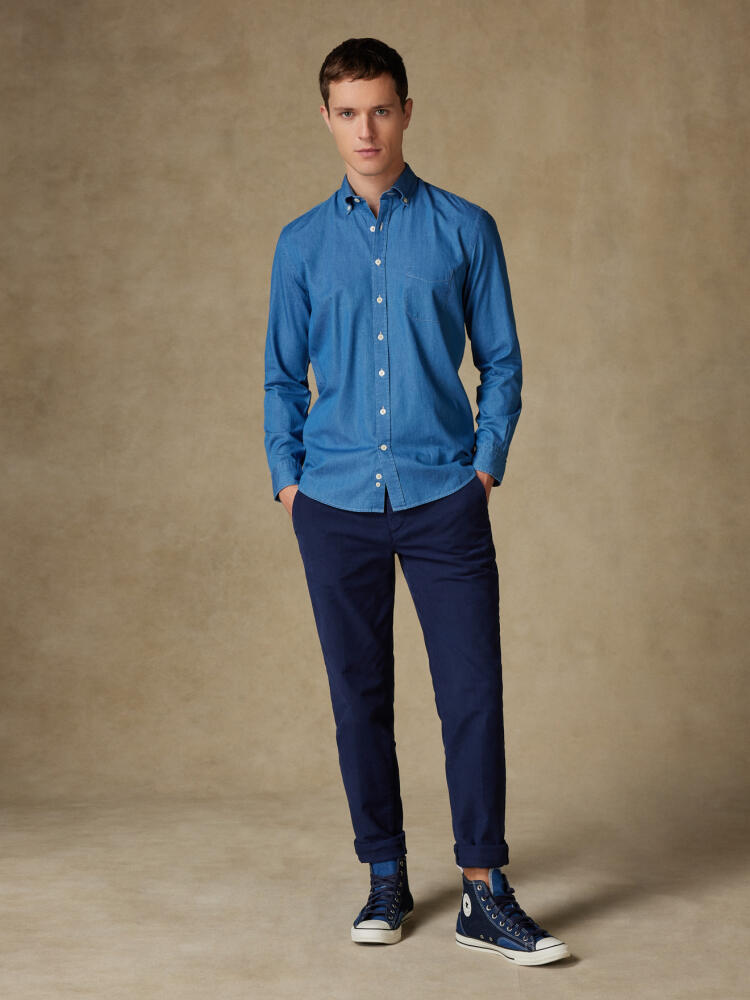 Sky Denim Shirt - Button down collar