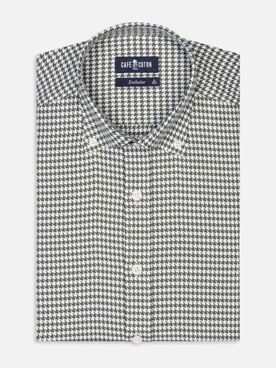 Dirk khaki Köperhemd - Button down Kragen