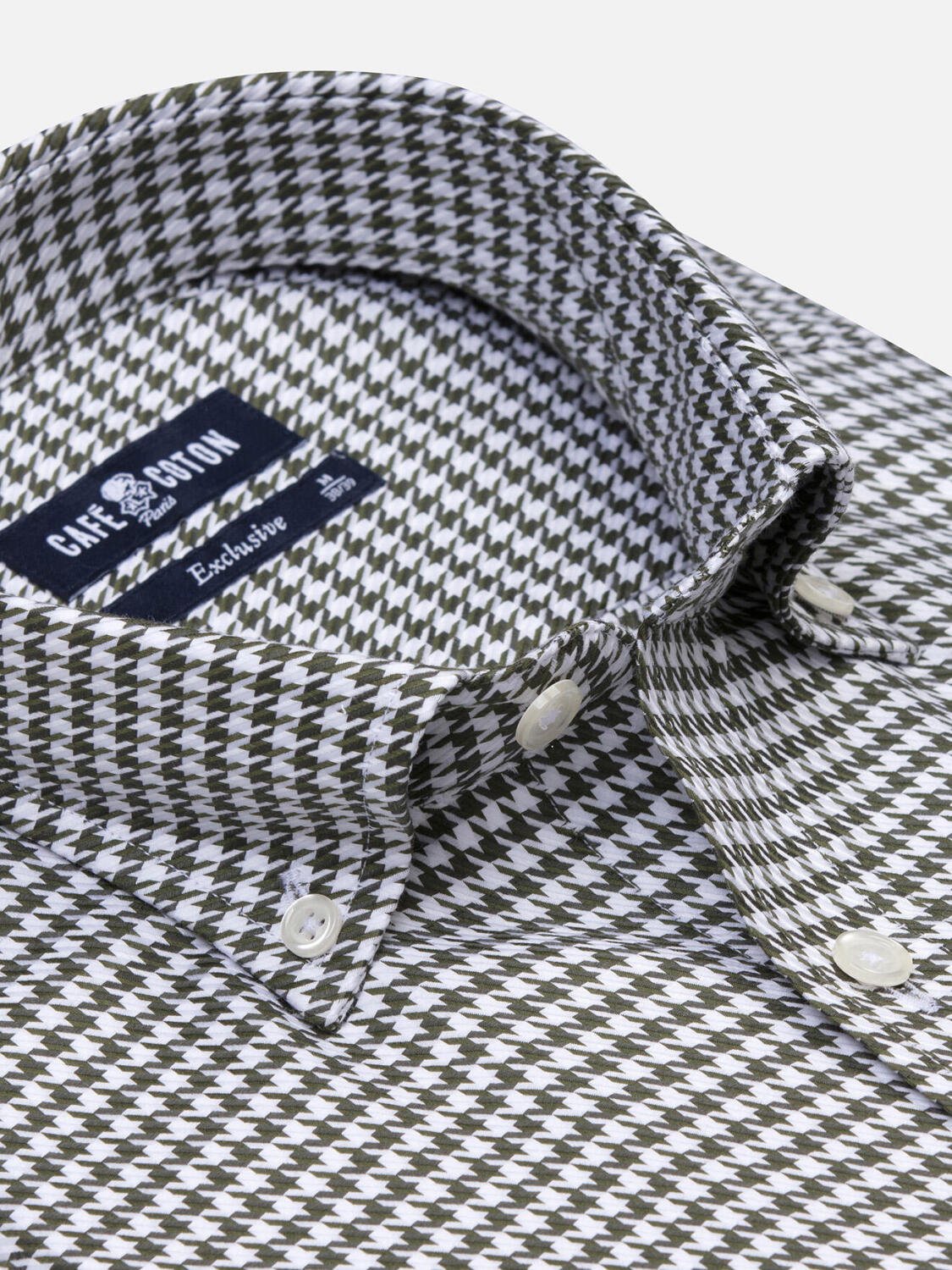 Dirk khaki Köperhemd - Button down Kragen