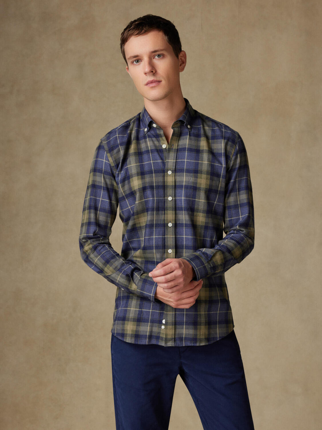 Camisa Don Tartan  - Cuello Abotonado