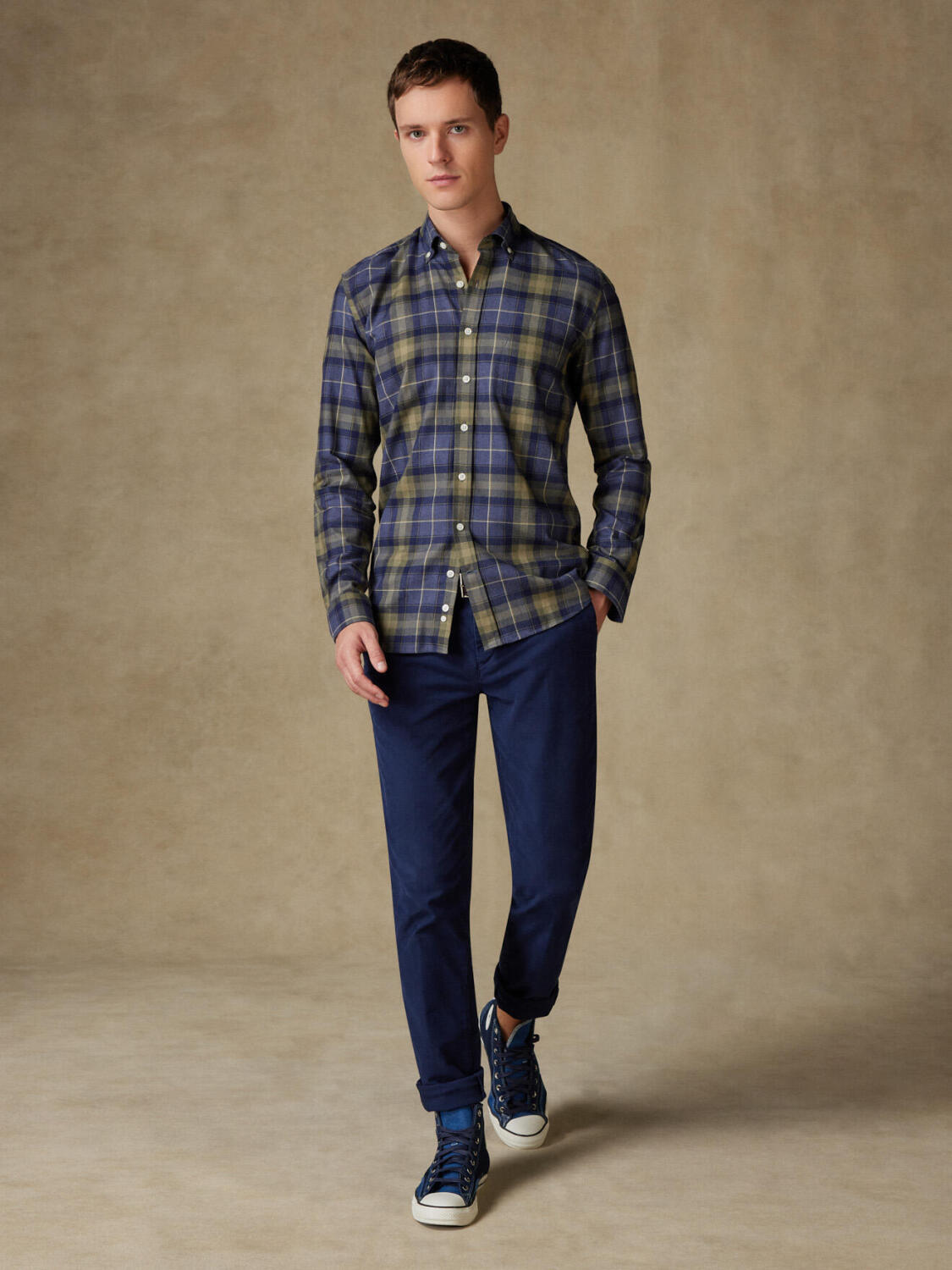 Camisa Don Tartan  - Cuello Abotonado