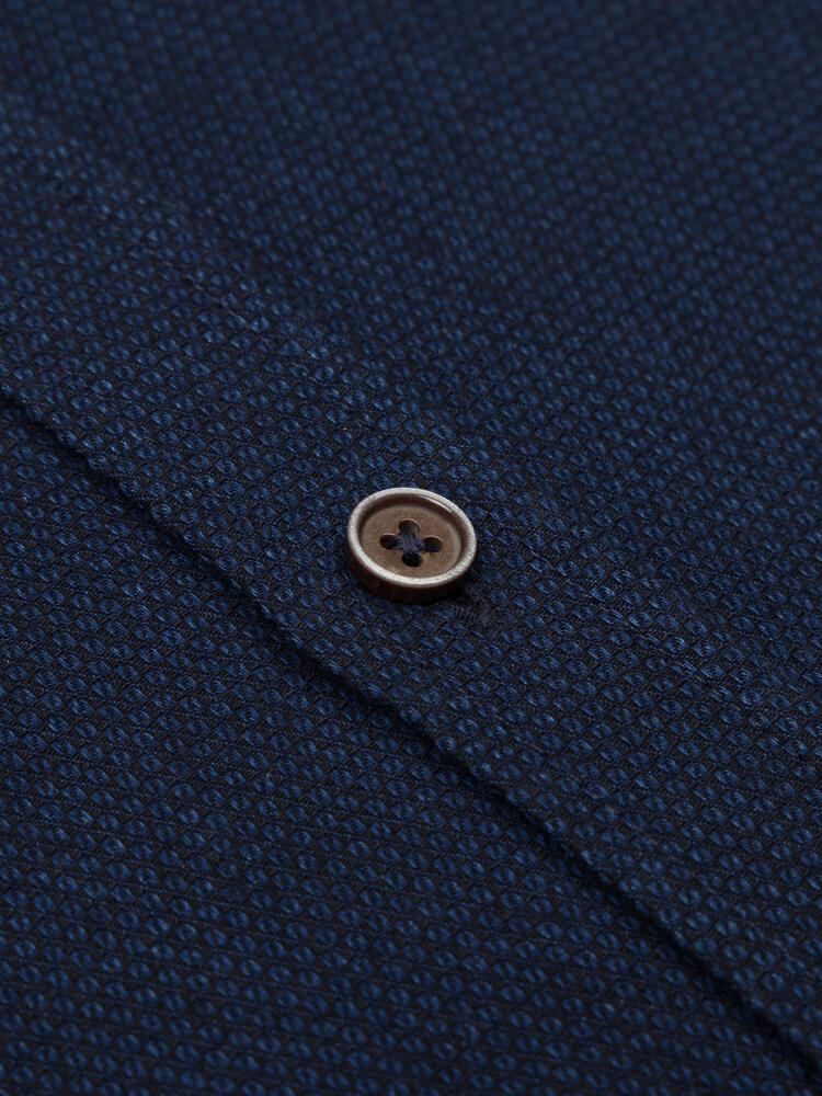 Chemise Eli en oxford indigo - Col Boutonné