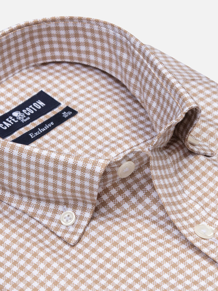 Elliott grau kariertes Hemd - Button down Kragen