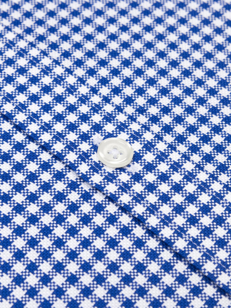 Elliott navy check Hemd - Button down Kragen