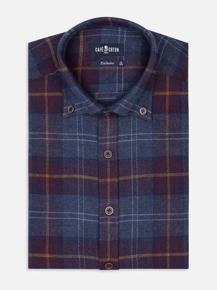 Chemise Ernie à motif tartan - Col Boutonné