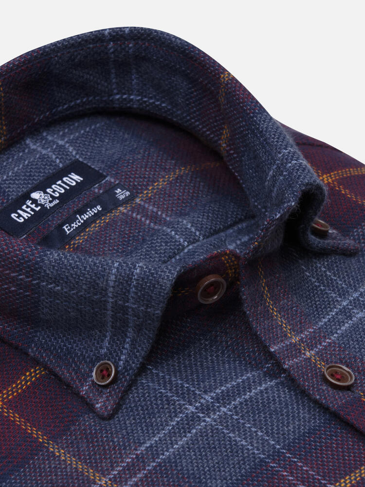 Chemise Ernie à motif tartan - Col Boutonné