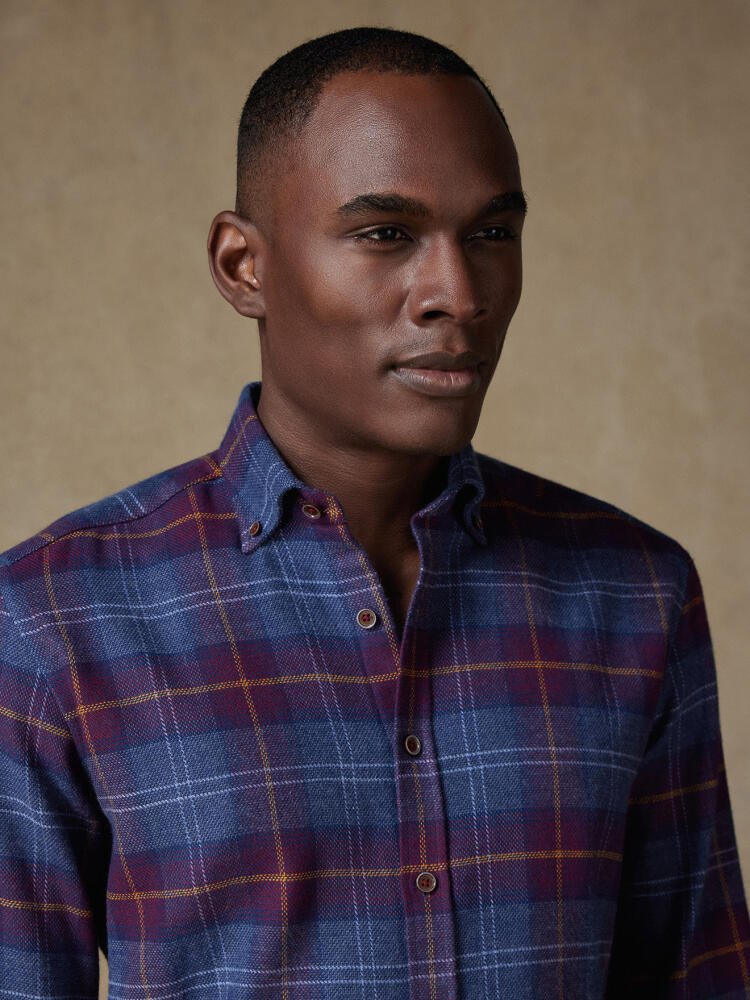 Chemise Ernie à motif tartan - Col Boutonné