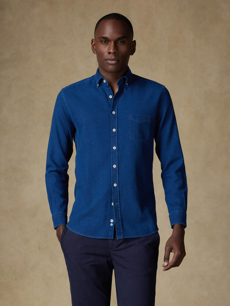 Chemise Erwin indigo - Col Boutonné