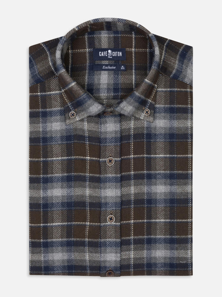 Chemise Ewan à motif tartan - Col Boutonné