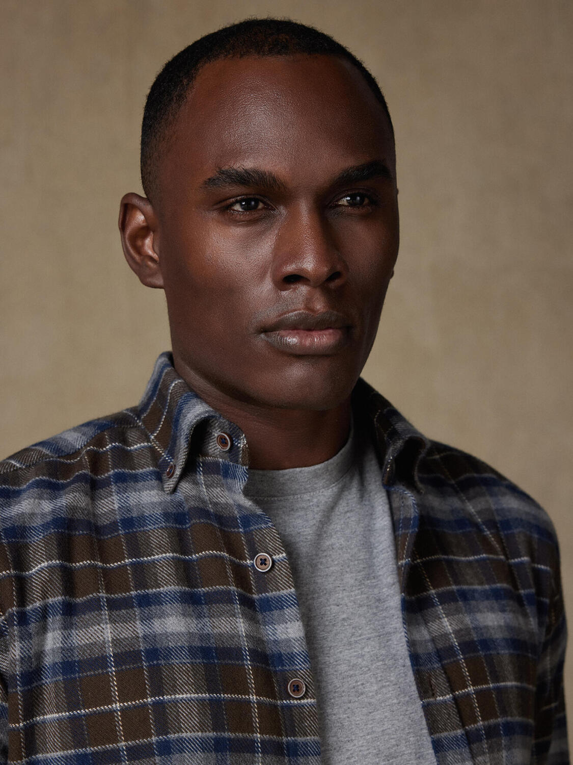 Ewan wit visgraat overhemd - Button down Kraag