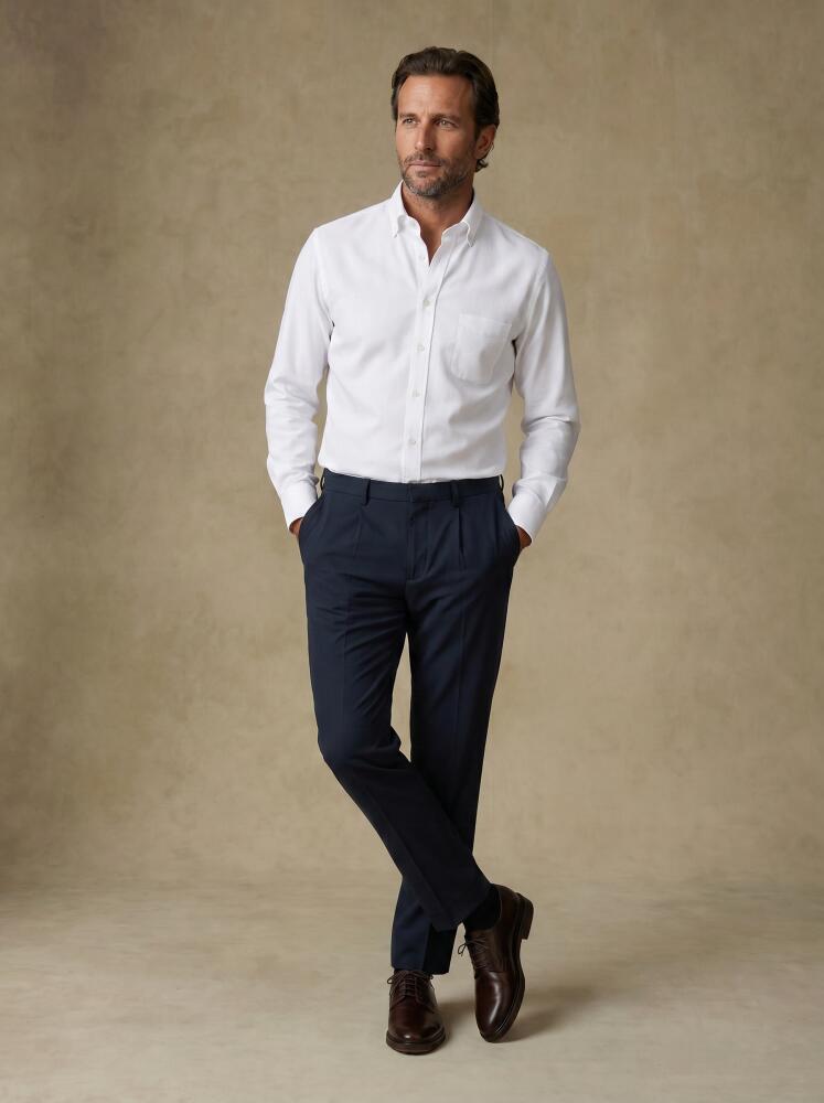 Fergus Twill-Hemd Wei&szlig; &ndash; Button-down-Kragen
