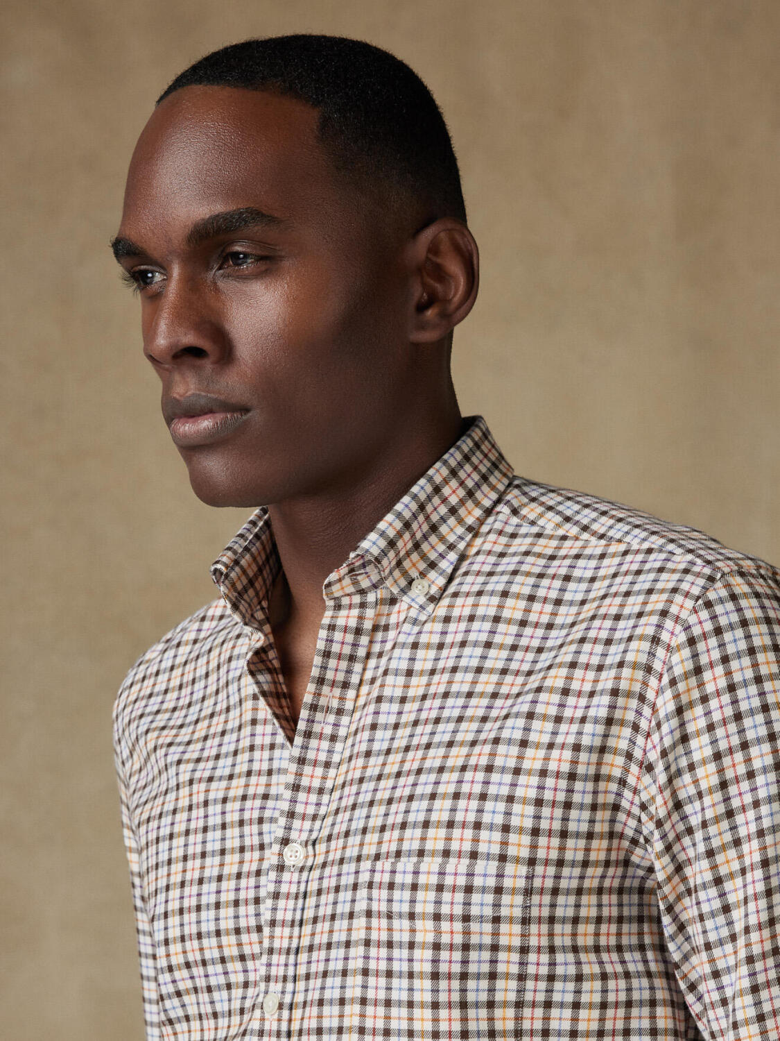 Overhemd Finch Bruin Ruit Flanel - Button-down kraag