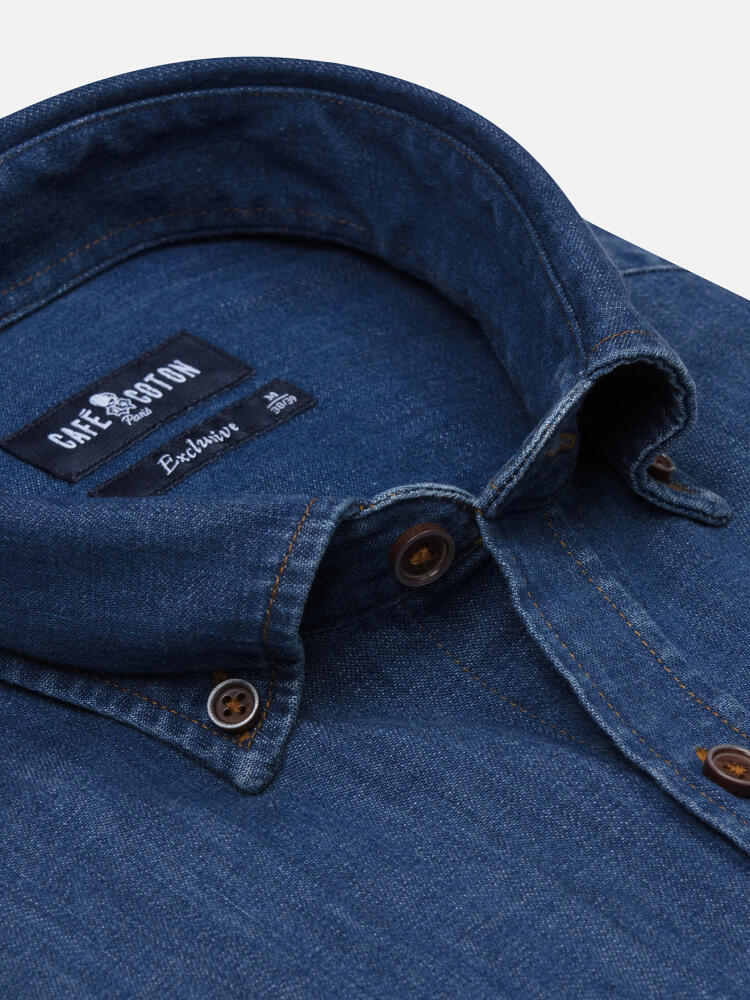 Gael Denim shirt - Buttoned down collar