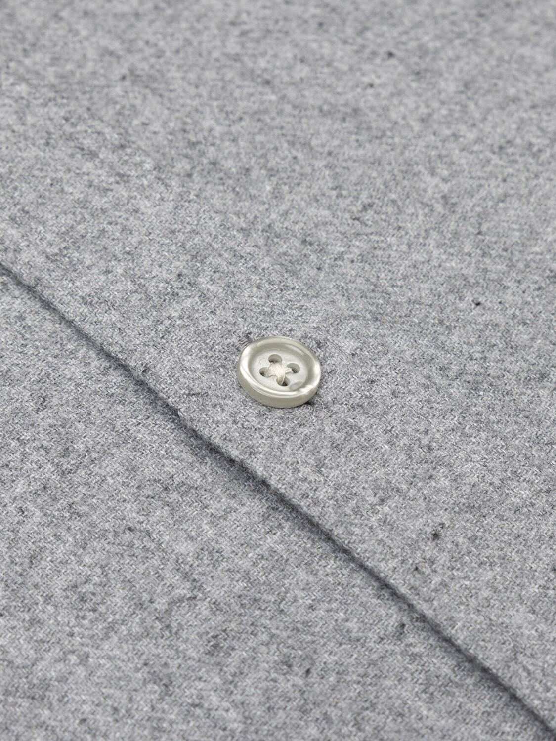 Gareth graues Flanellhemd - Recycelte Baumwolle - Button down Kragen