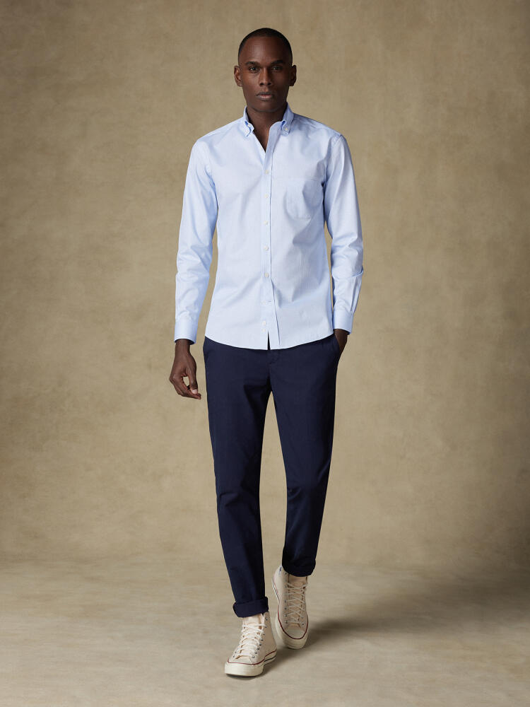 Gill shirt with sky blue checkered   - Button down collar
