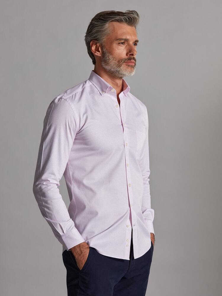 Gill pink checked shirt - Button-down collar