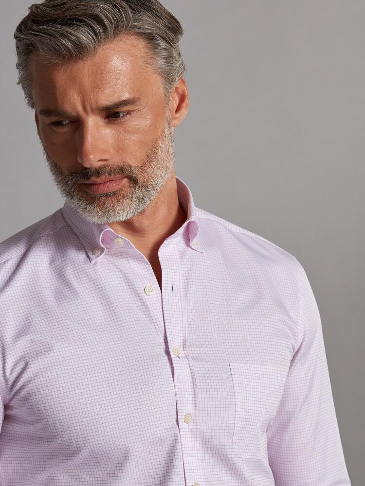 Gill pink checked shirt - Button-down collar