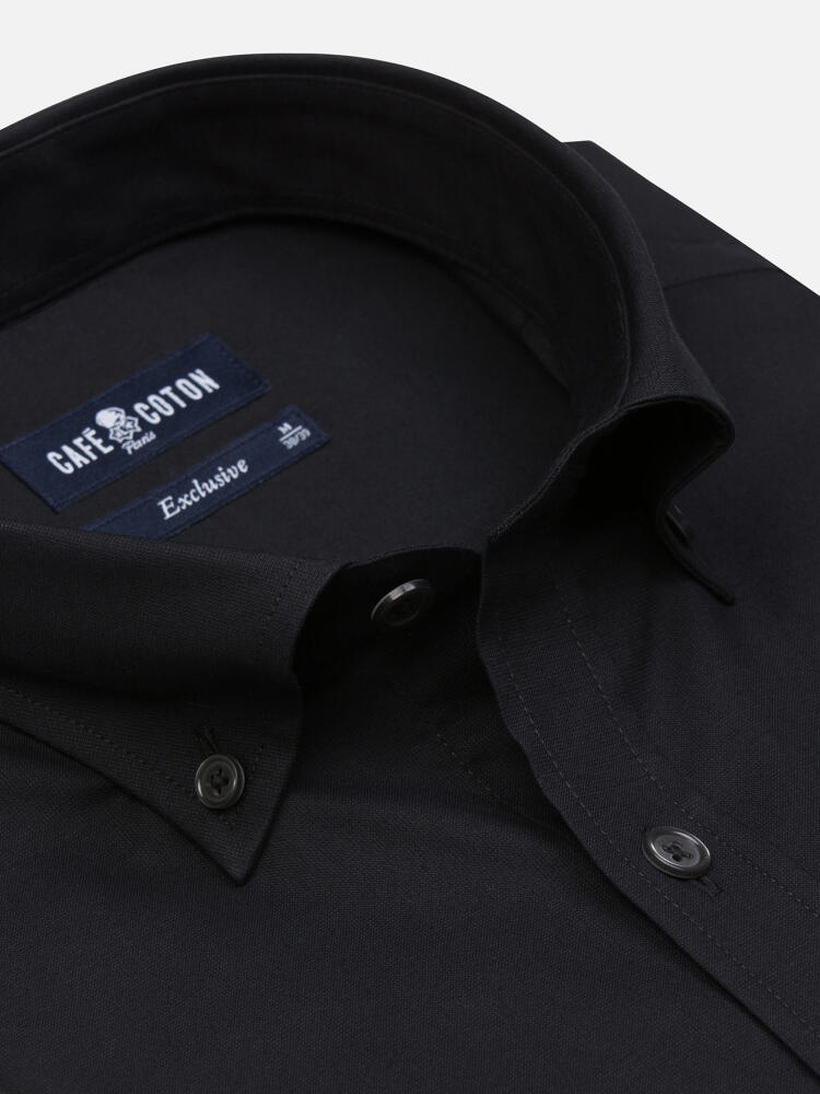 Chemise Gleeson noire - Col Boutonné
