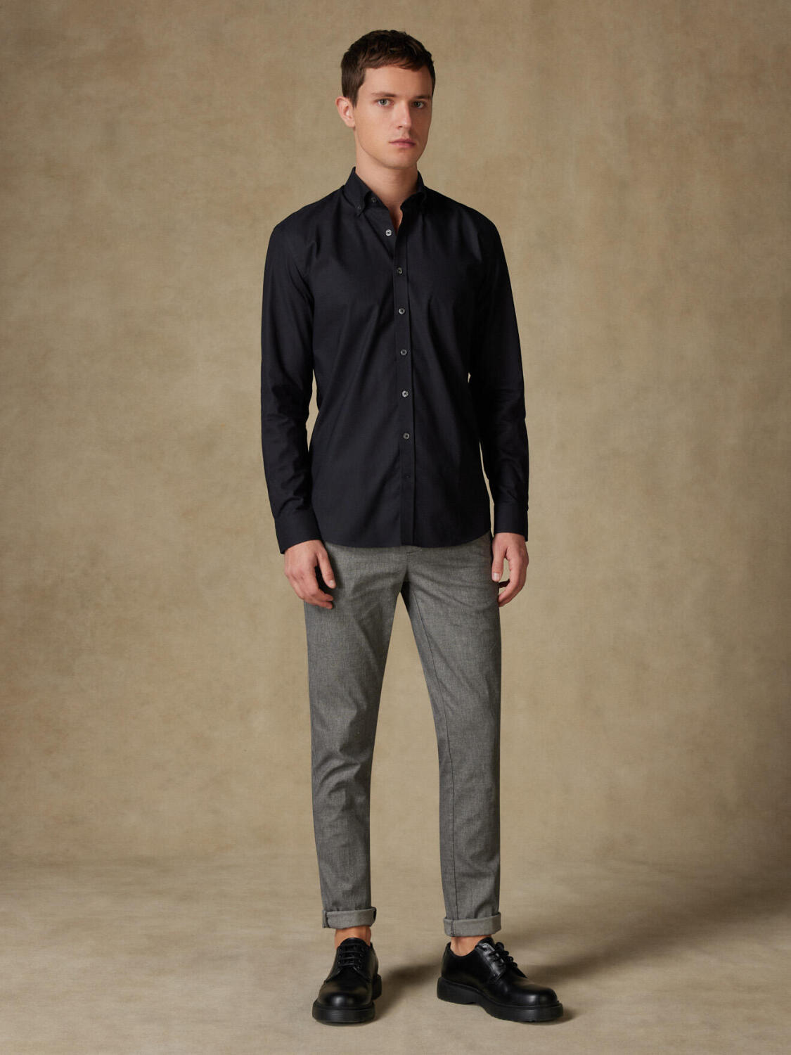 Chemise Gleeson noire - Col Boutonné