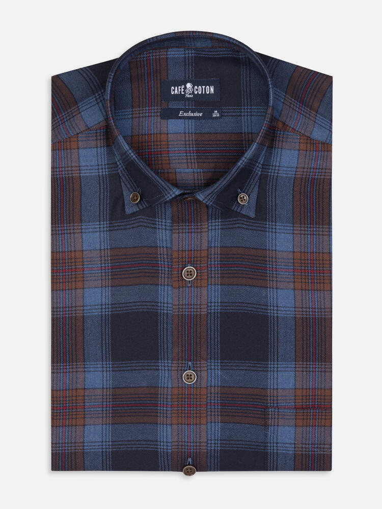 Hemd Gleen mit Tartanmuster - Buttondown Kragen