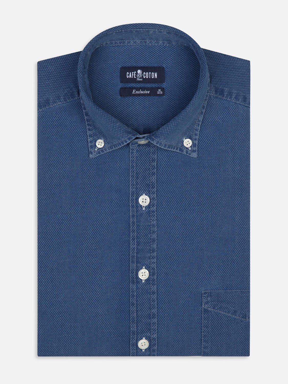 Overhemd Grab indigo - Button-down kraag