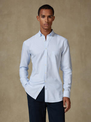 Grab sky brushed oxford shirt - Button-down collar