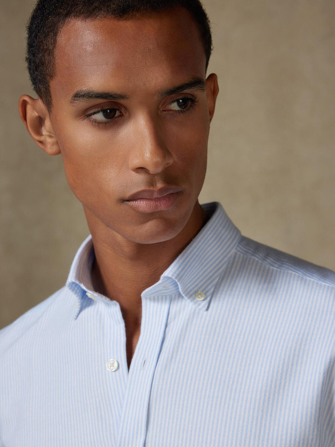 Grab sky brushed oxford shirt - Button-down collar