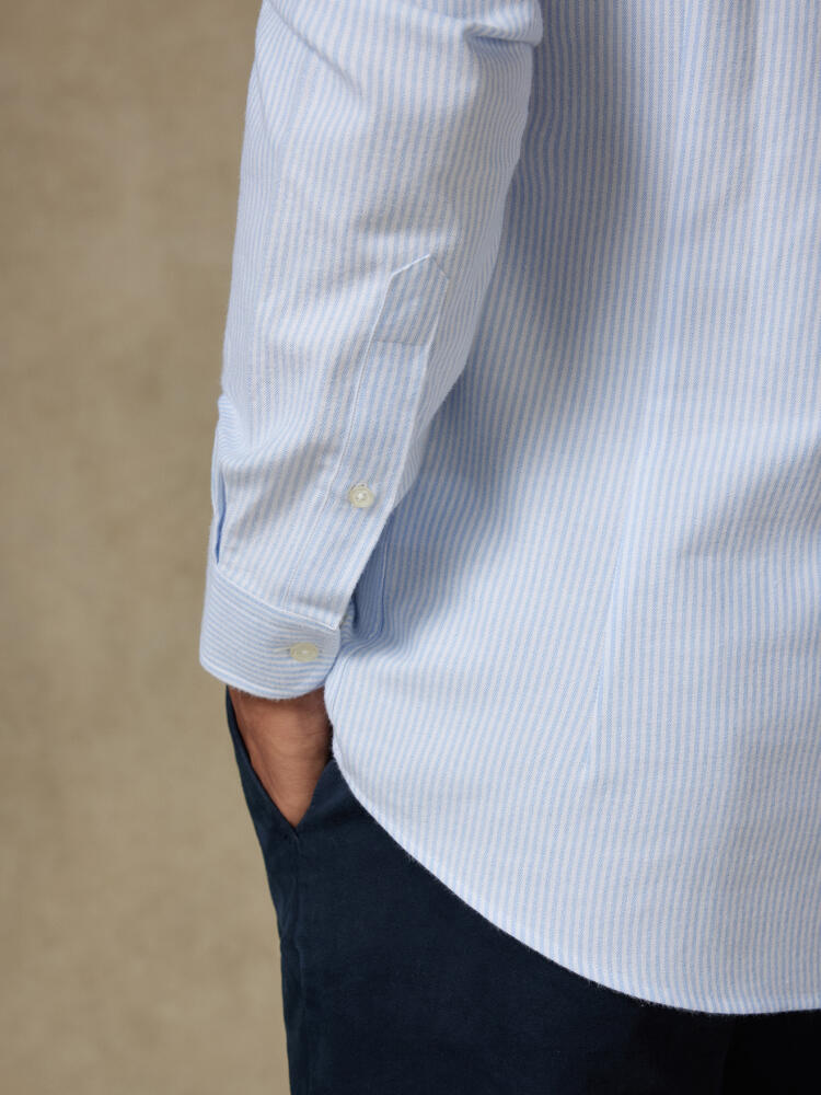 Grab sky brushed oxford shirt - Button-down collar