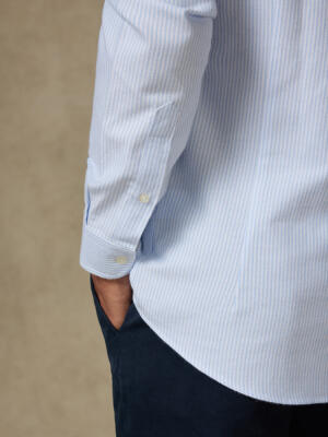 Grab sky brushed oxford shirt - Button-down collar