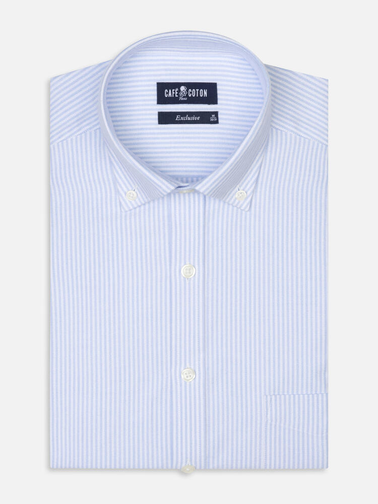 Grab sky brushed oxford shirt - Button-down collar
