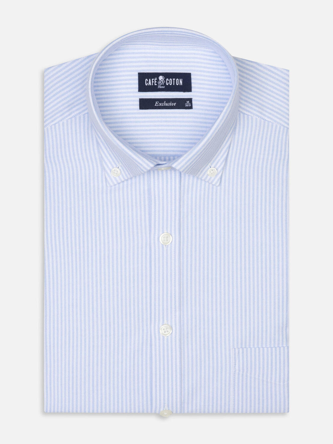 Grab sky brushed oxford shirt - Button-down collar