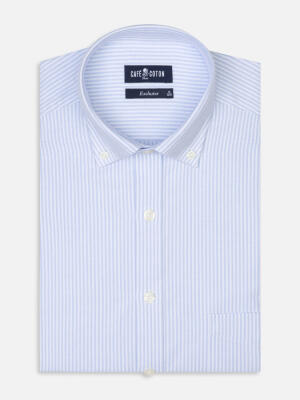 Grab sky brushed oxford shirt - Button-down collar