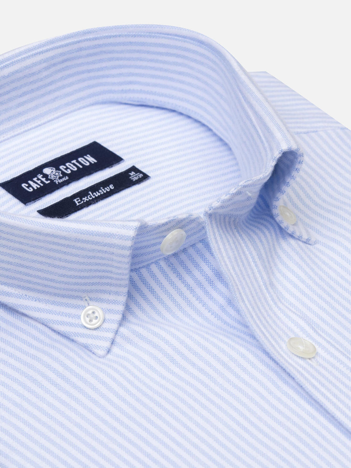 Grab sky brushed oxford shirt - Button-down collar