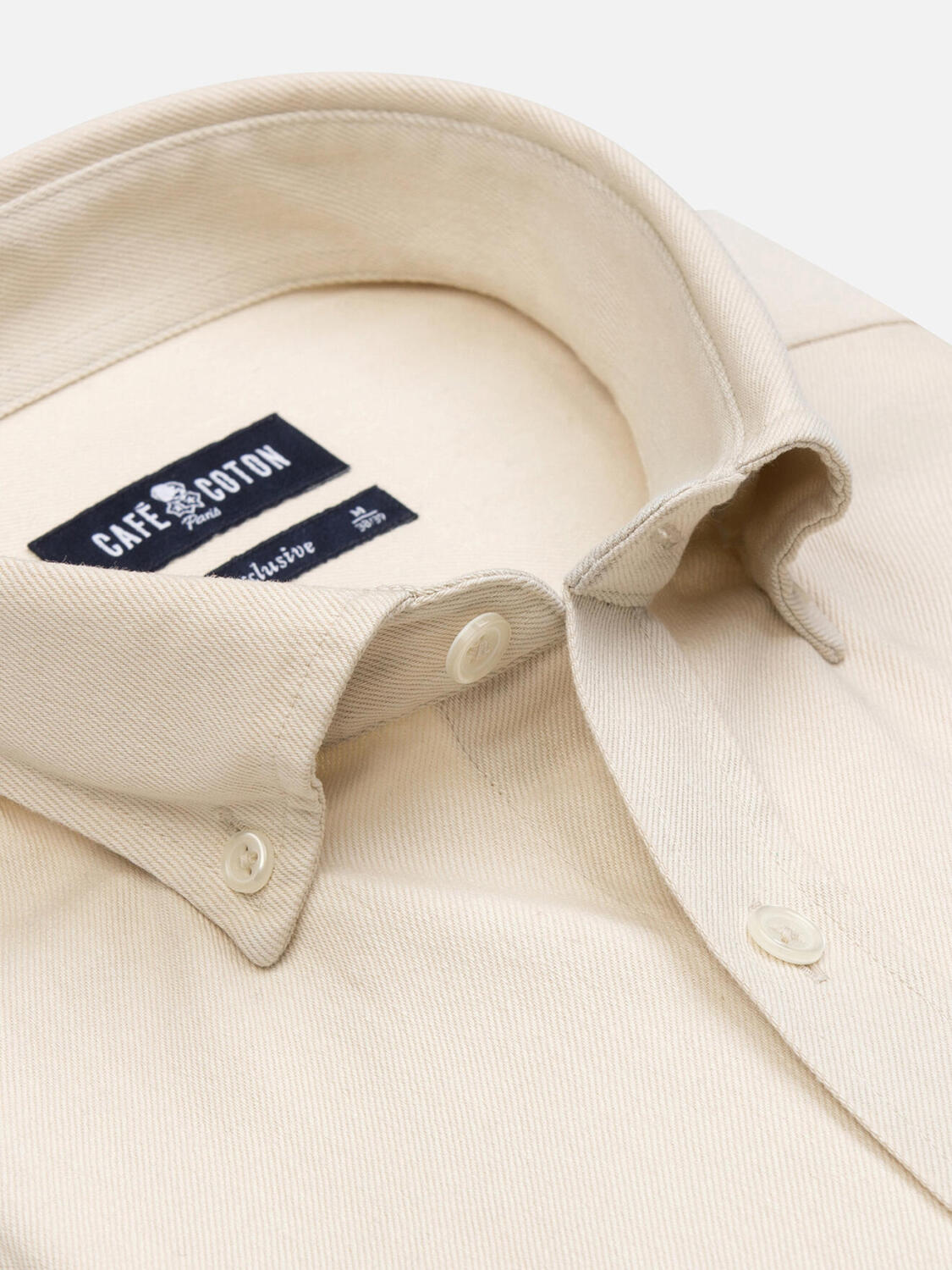 Buton down collar Gustav denim shirt - Off White