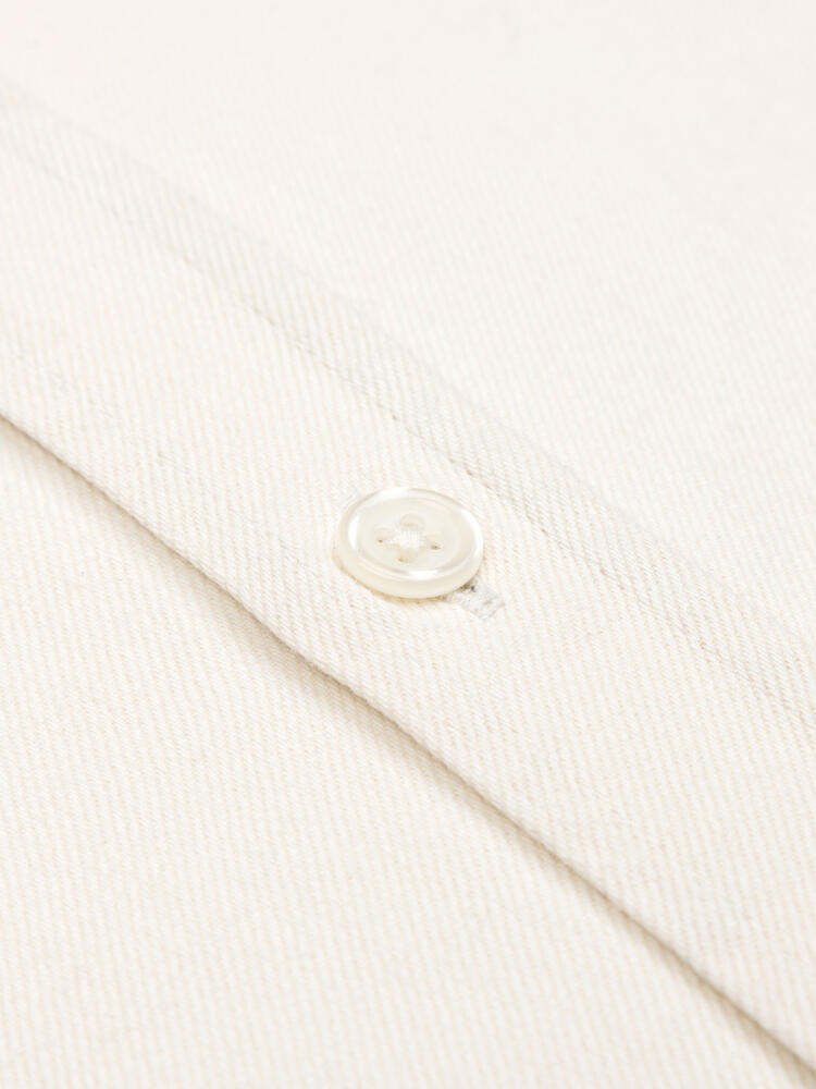 Camicia Gustav in denim crema - Con buttoncini