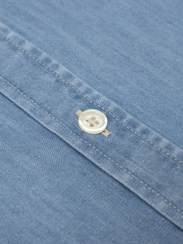 Chemise Haden en denim - Col boutonn&eacute;