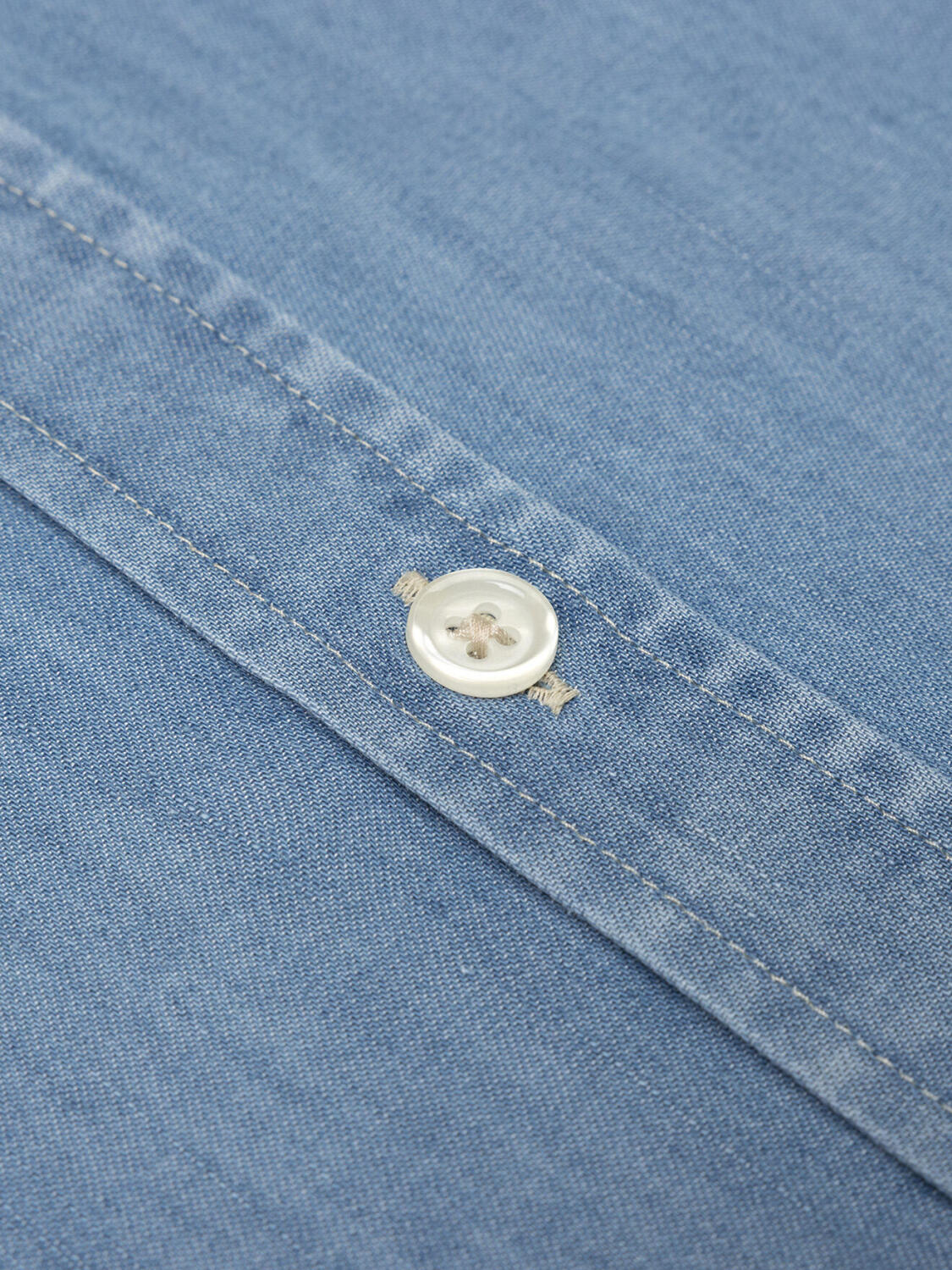 Hemd Haden aus Denim - Button-Down-Kragen