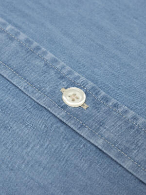 Hemd Haden aus Denim - Button-Down-Kragen