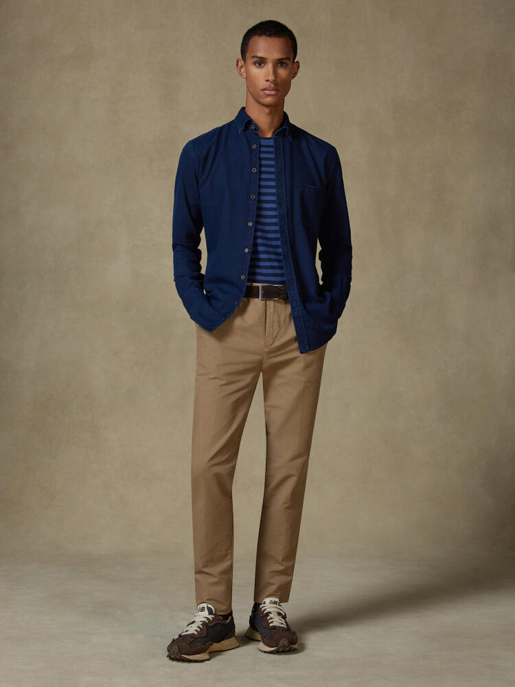 Camisa Hawke en indigo - Colletto button-down