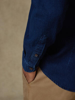 Hemd Hawke indigo - Button-Down-Kragen