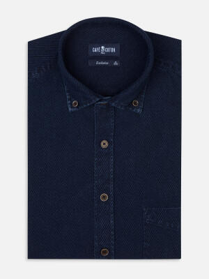 Hemd Hawke indigo - Button-Down-Kragen
