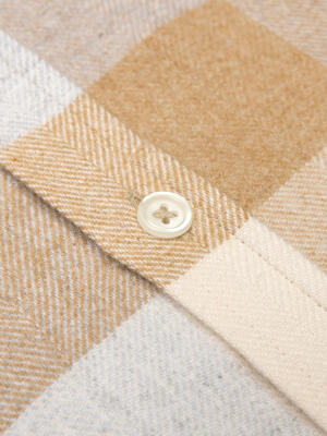 Hemd Howler aus beigefarbenem Flanell - Button-Down-Kragen
