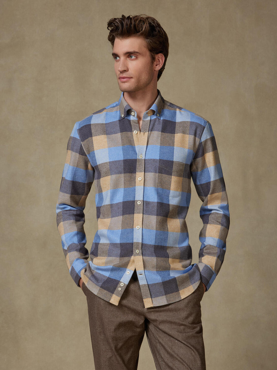 Hemd Howler aus Flanell - Button-Down-Kragen