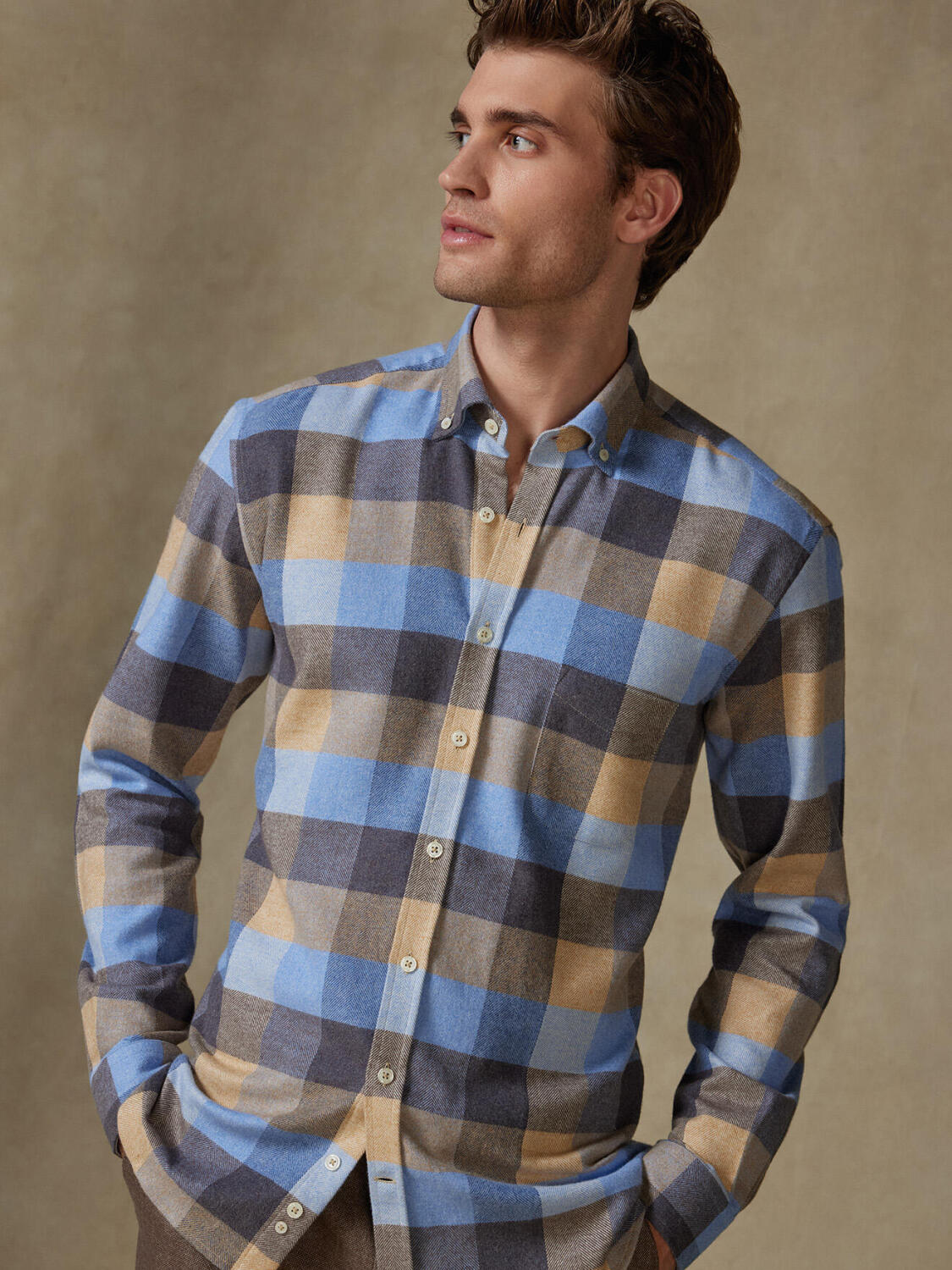 Hemd Howler aus Flanell - Button-Down-Kragen